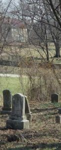 Black cemetery looking out onto the Quaker cemetery in Waterford VA