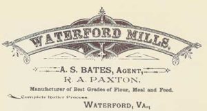 Advertisement for the Old Mill at Waterford VA