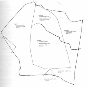 Property boundaries circa 1740