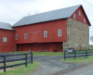 Forbay barn from before the Civil War located outside of the village on Loyalty Road
