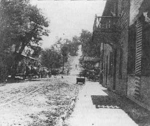 Looking up the big hill in 1894 from 40171 Main in Waterford Virginia