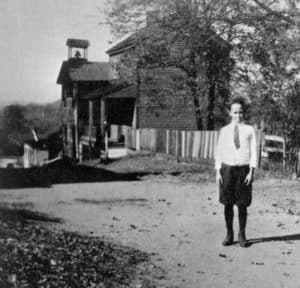 John Devine at the top of Main Street in 1923