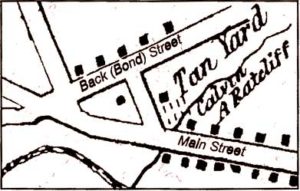 Map of the tannery in Waterford Virginia